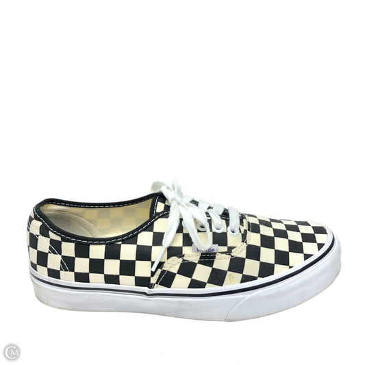 Shoes Sneakers By Vans In Black & White, Size: 9