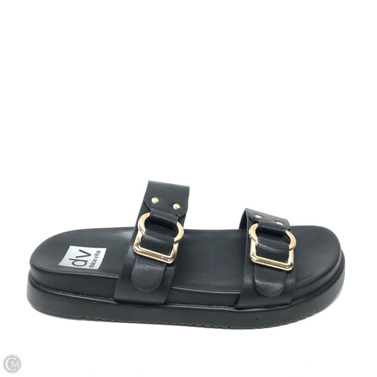 Sandals Flats By Dv In Black, Size: 7