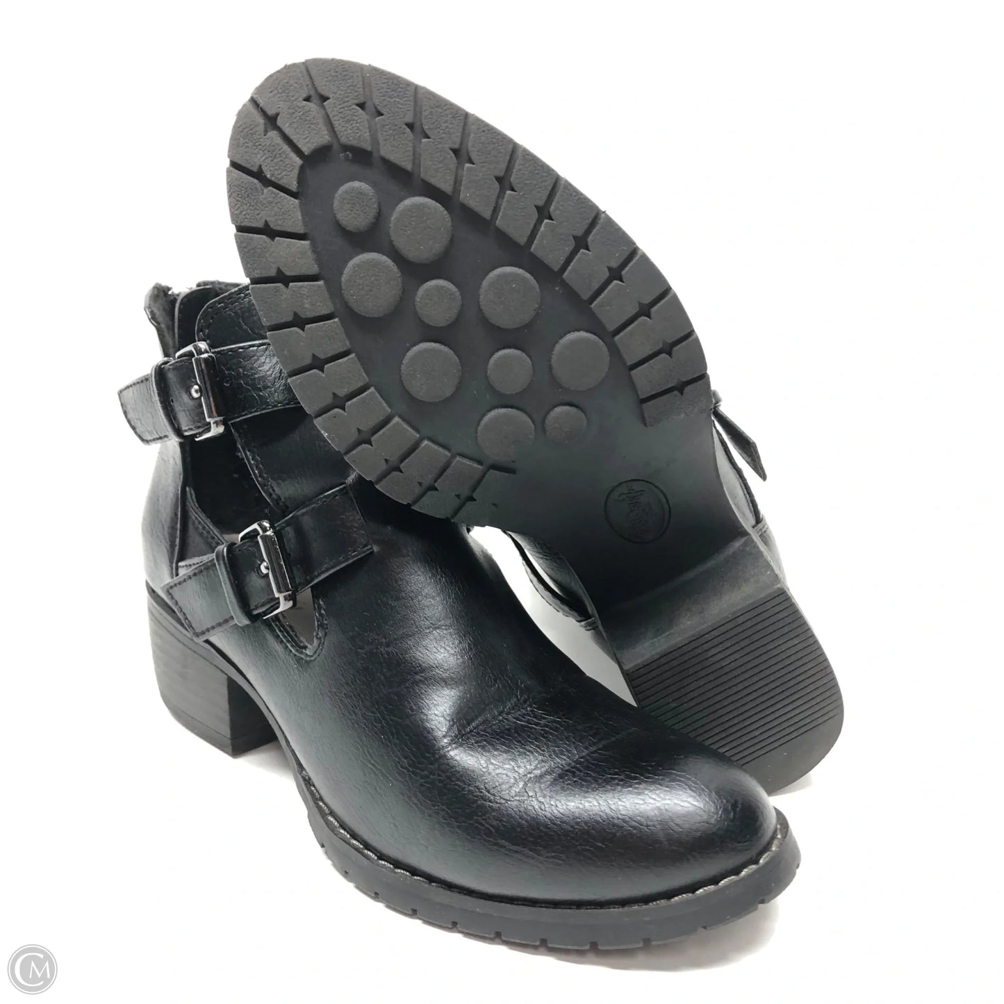 Boots Ankle Heels By Sofft In Black, Size: 6.5