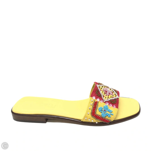 Sandals Flats By Vaneli In Yellow, Size: 7.5