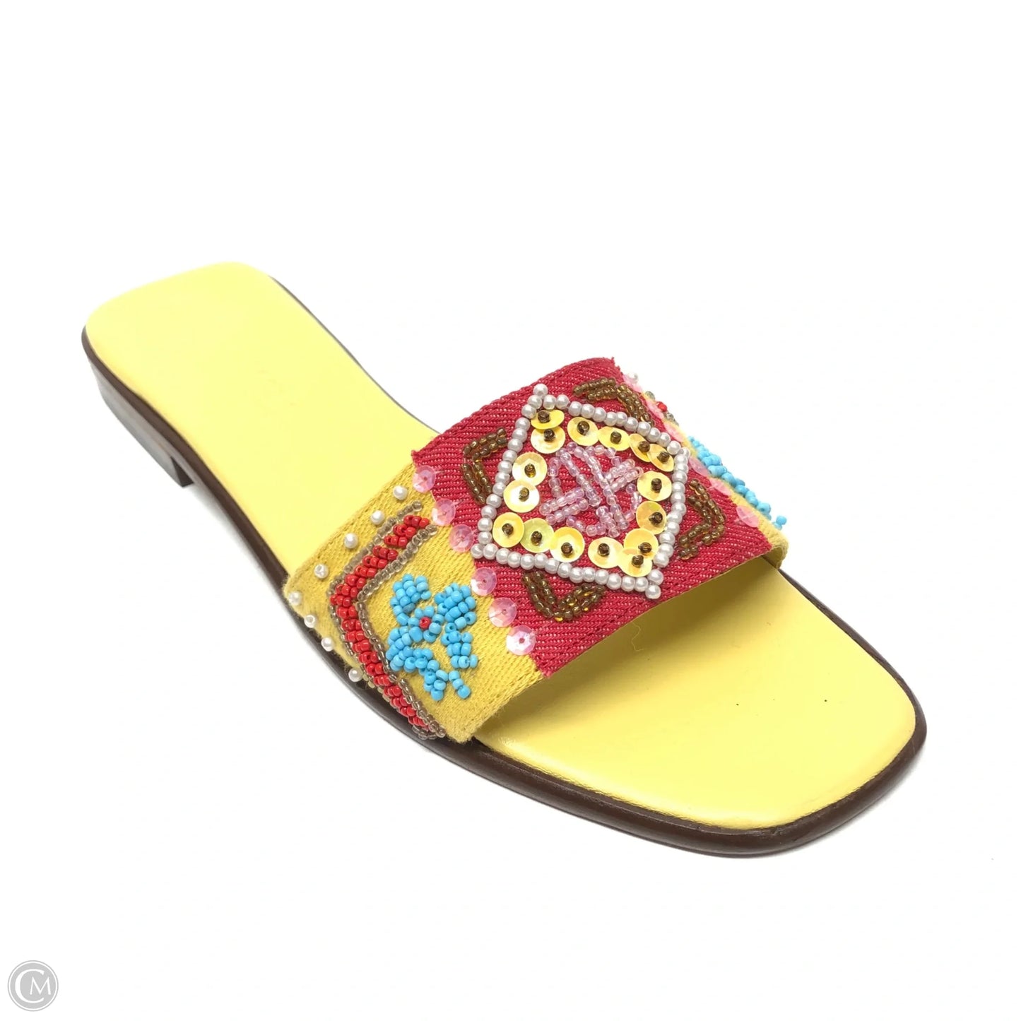 Sandals Flats By Vaneli In Yellow, Size: 7.5