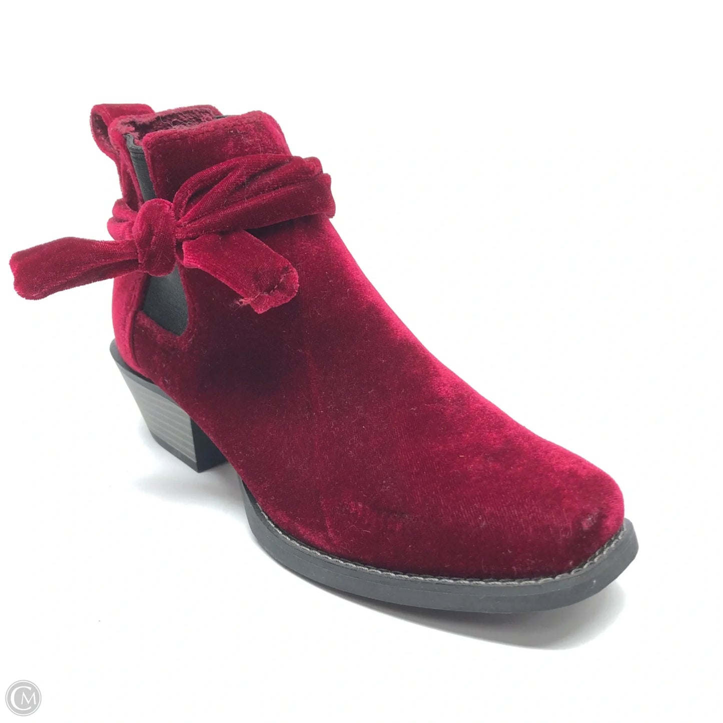 Boots Ankle Heels By Justin In Red, Size: 8