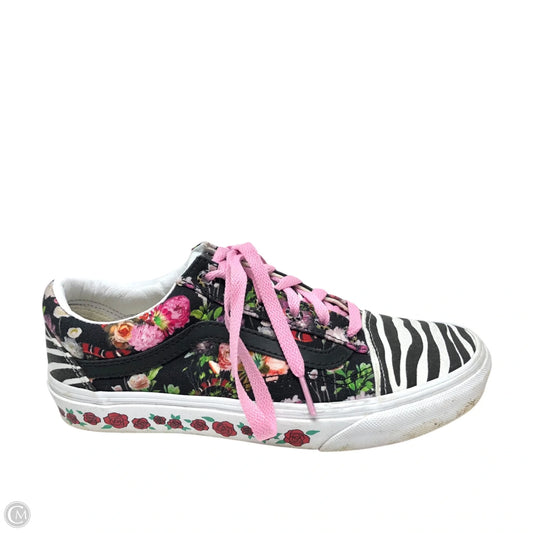 Shoes Sneakers By Vans In Black & White, Size: 7.5