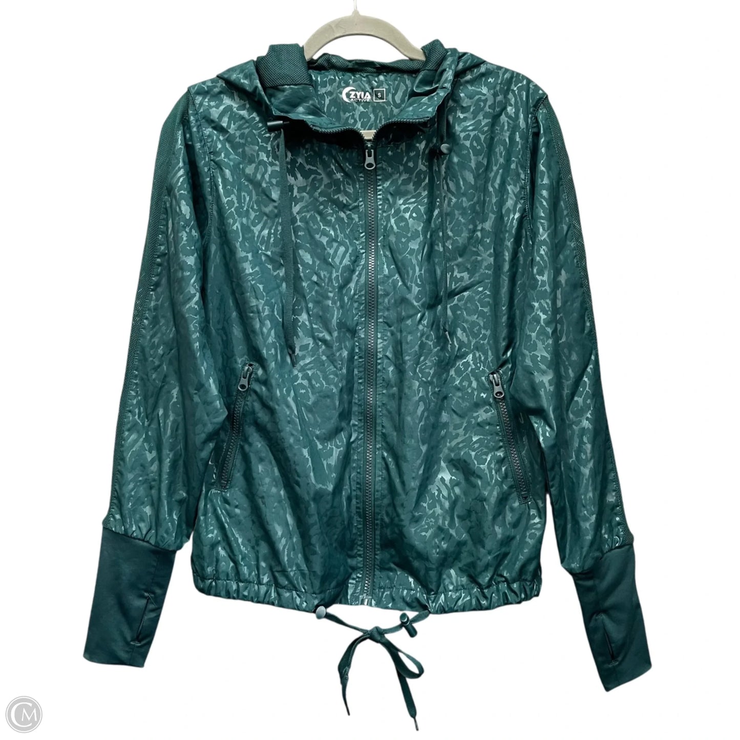 Athletic Jacket By Zyia In Green, Size: S