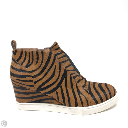 Shoes Heels Wedge By Linea Paolo In Black & Brown, Size: 8.5