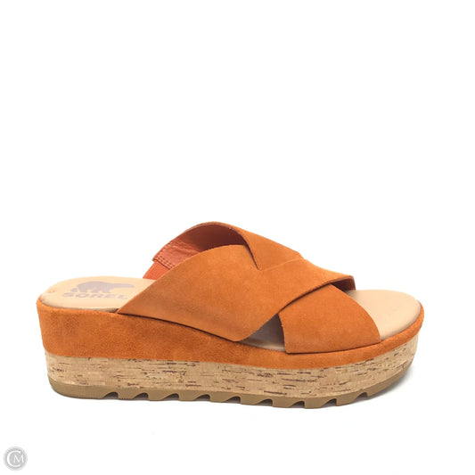 Sandals Heels Platform By Sorel In Orange, Size: 8.5