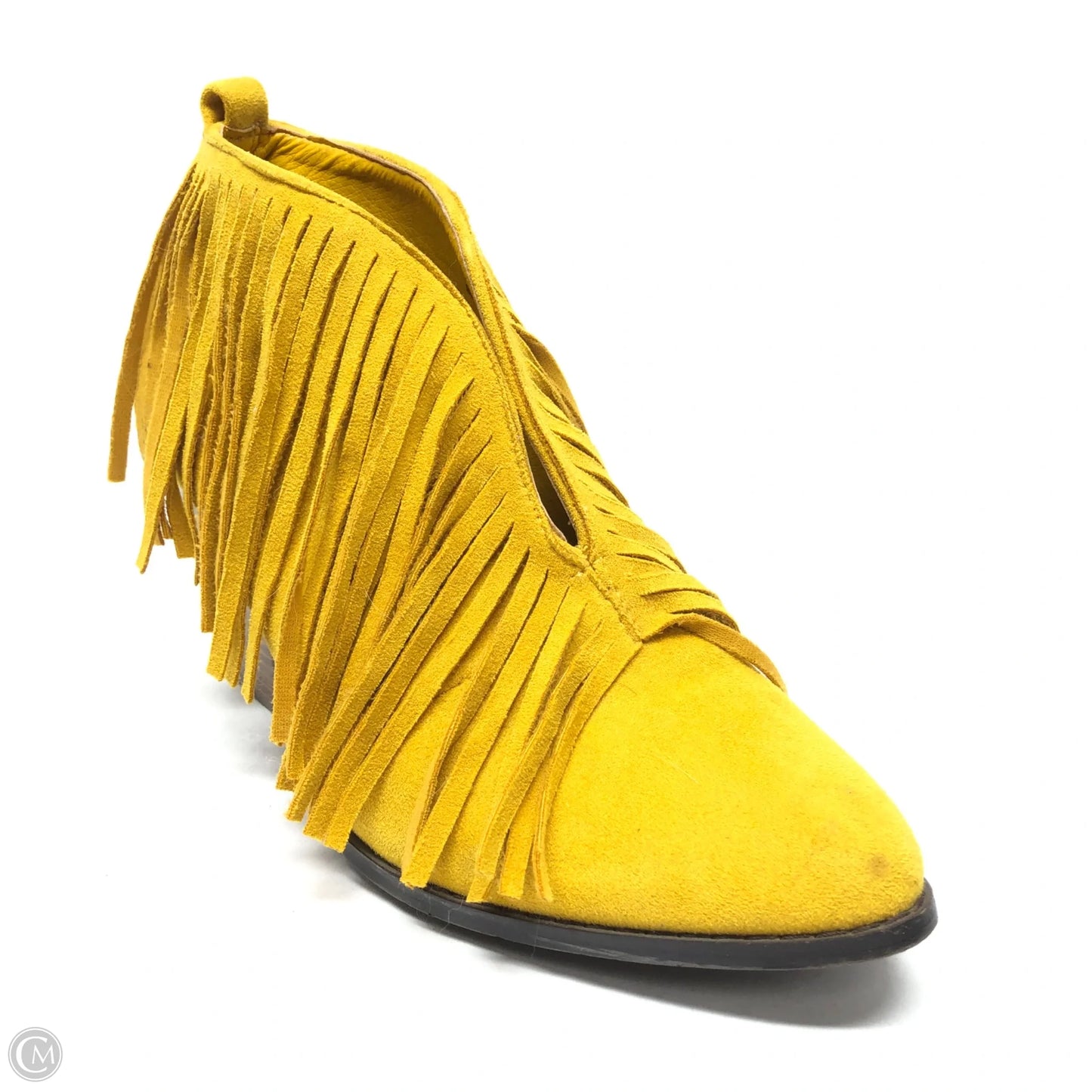 Boots Ankle Heels By Cme In Yellow, Size: 7.5
