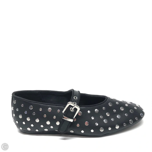 Shoes Flats By H&m In Black & Silver, Size: 7