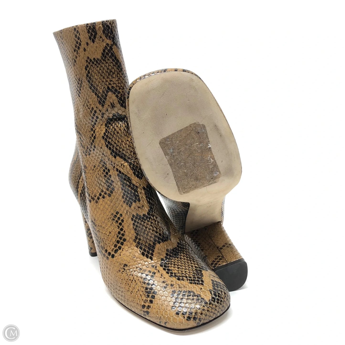Boots Ankle Heels By Paris Texas In Snakeskin Print, Size: 8.5