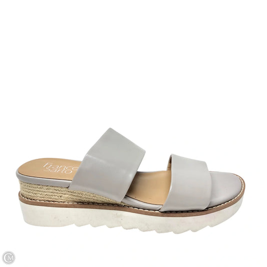 Sandals Heels Wedge By Franco Sarto In Grey, Size: 7.5