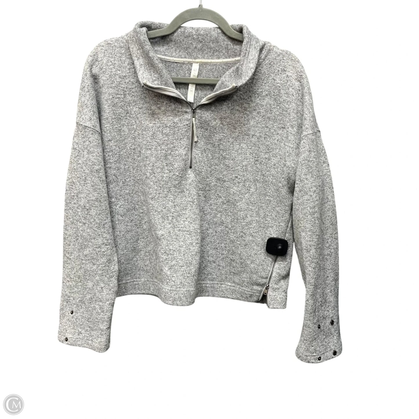 Sweatshirt Collar By Fabletics In Grey, Size: L