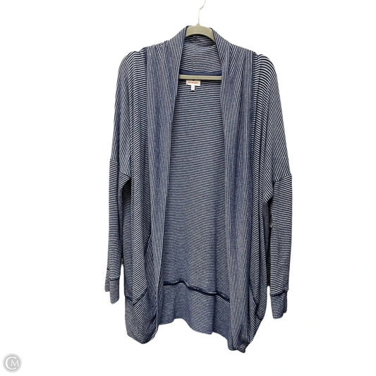 Sweater Cardigan By Sundry In Blue & White, Size: L