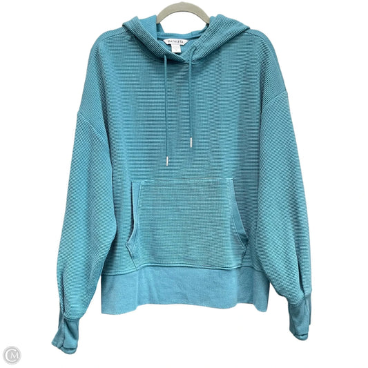 Sweatshirt Hoodie By Athleta In Blue, Size: L