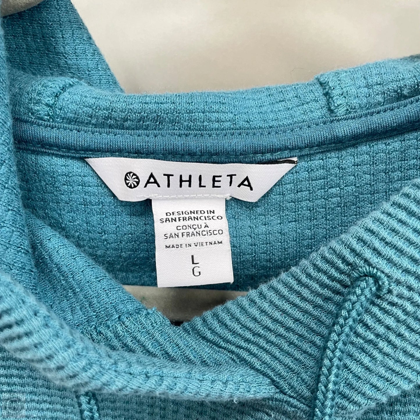 Sweatshirt Hoodie By Athleta In Blue, Size: L