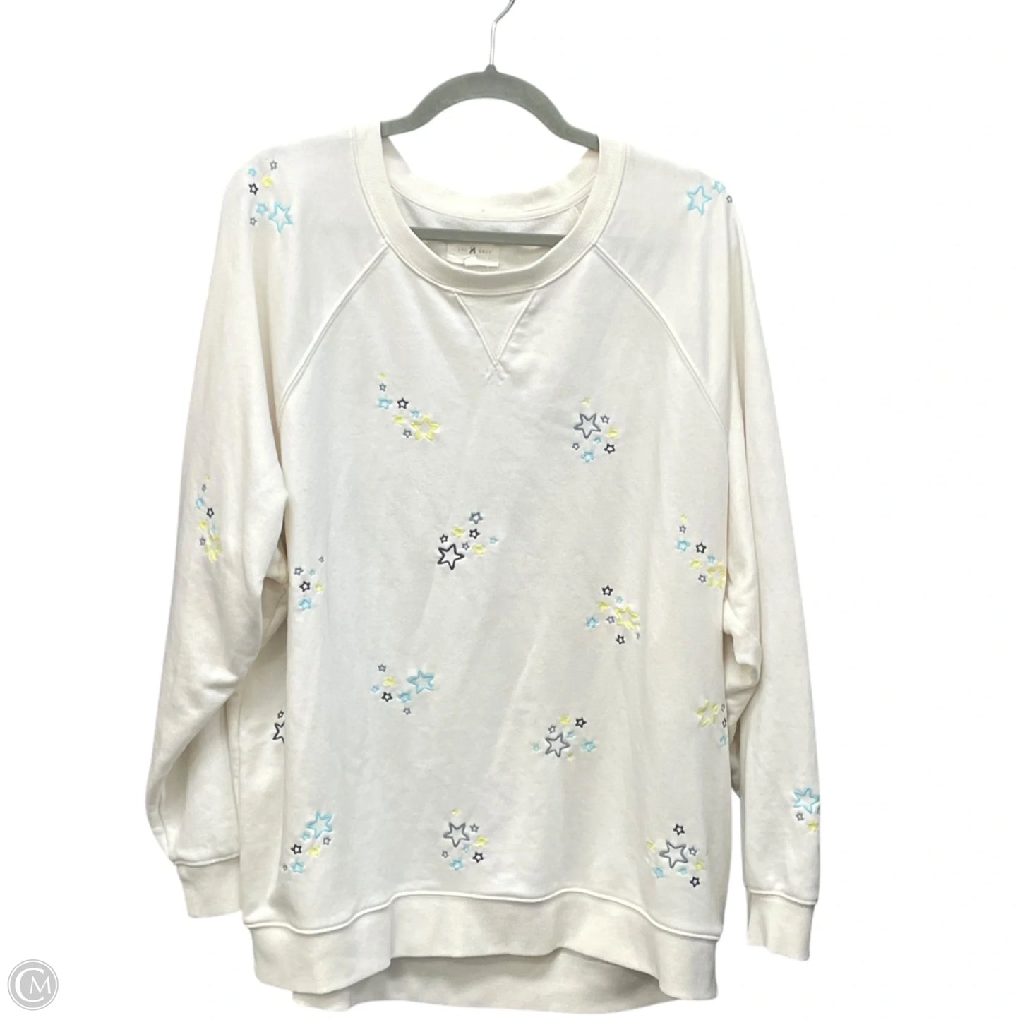 Sweatshirt Crewneck By Lou And Grey In Cream, Size: L