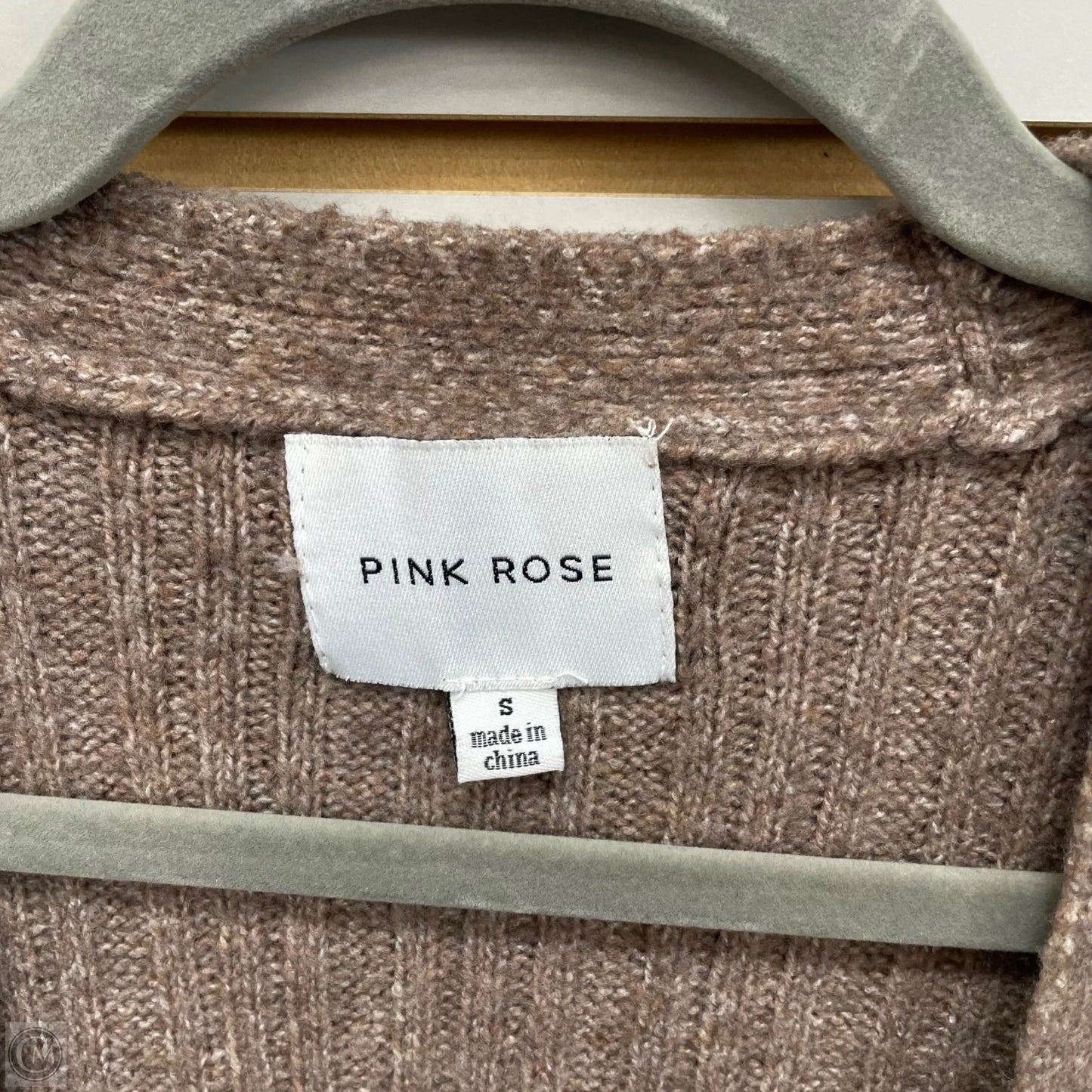 Sweater Cardigan By Pink Rose In Taupe, Size: S
