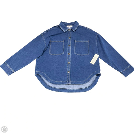 Top Long Sleeve By Nanette By Nanette Lepore In Blue, Size: L