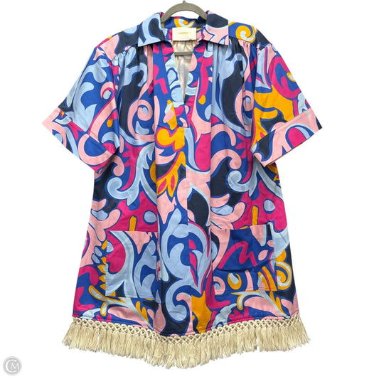 Dress Casual Short By La Double J Additions In Blue & Pink, Size: L
