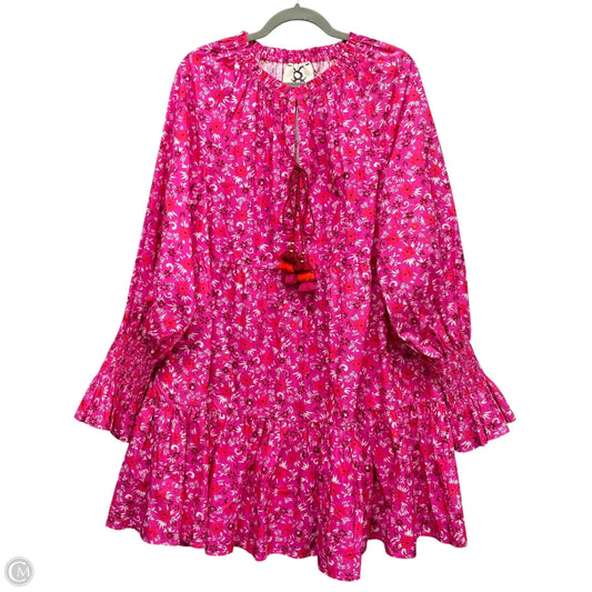 Dress Casual Short By Cma In Pink & Red, Size: Xl