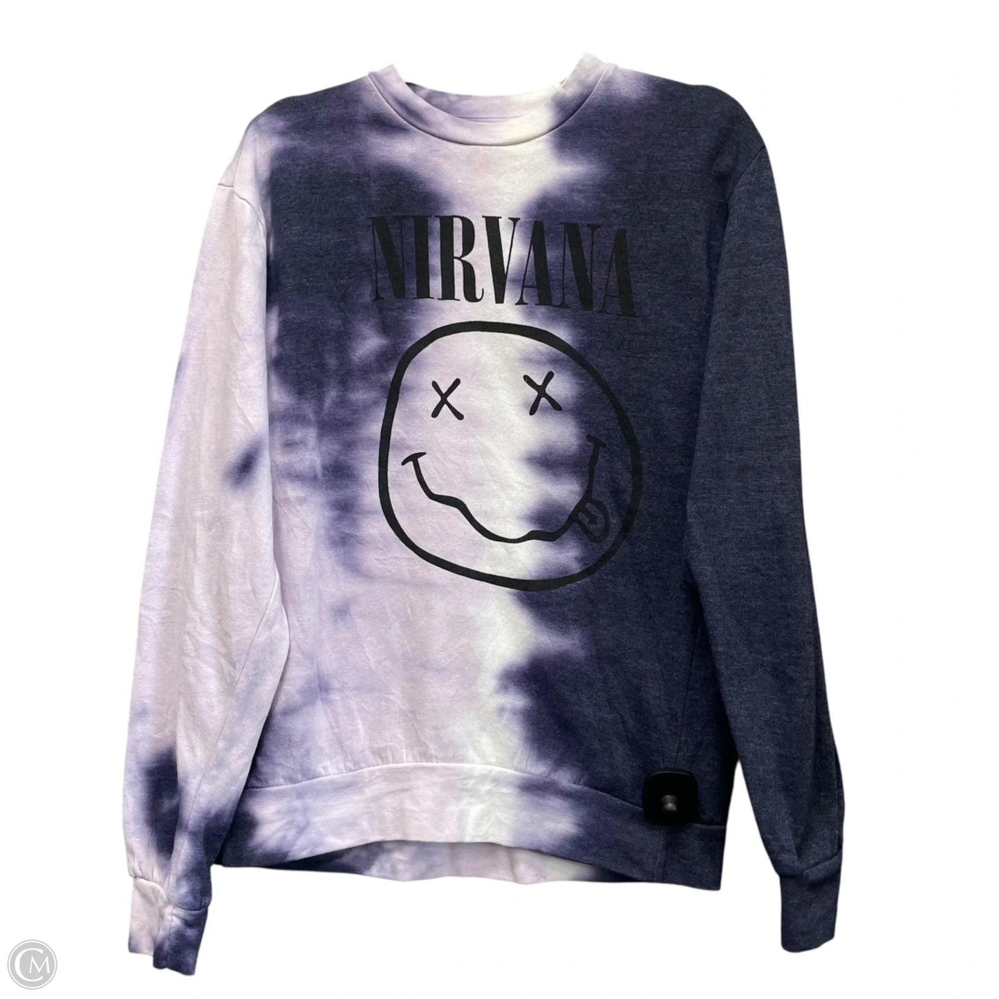 Sweatshirt Collar By Clothes Mentor In Purple & White, Size: S