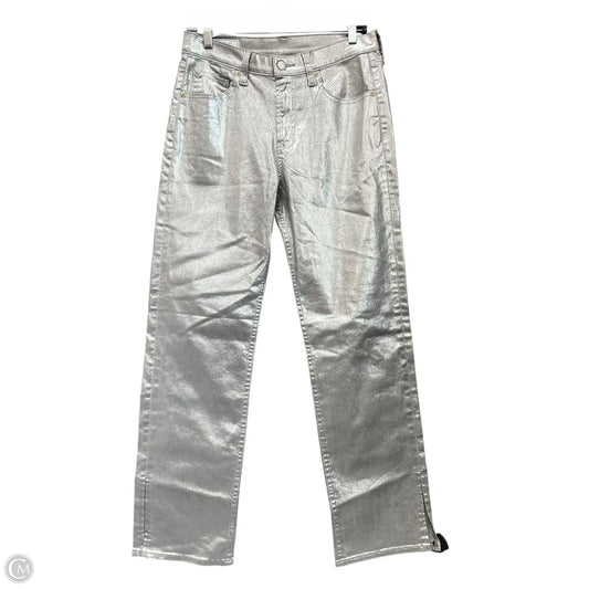 Jeans Straight By Gap In Silver, Size: 4