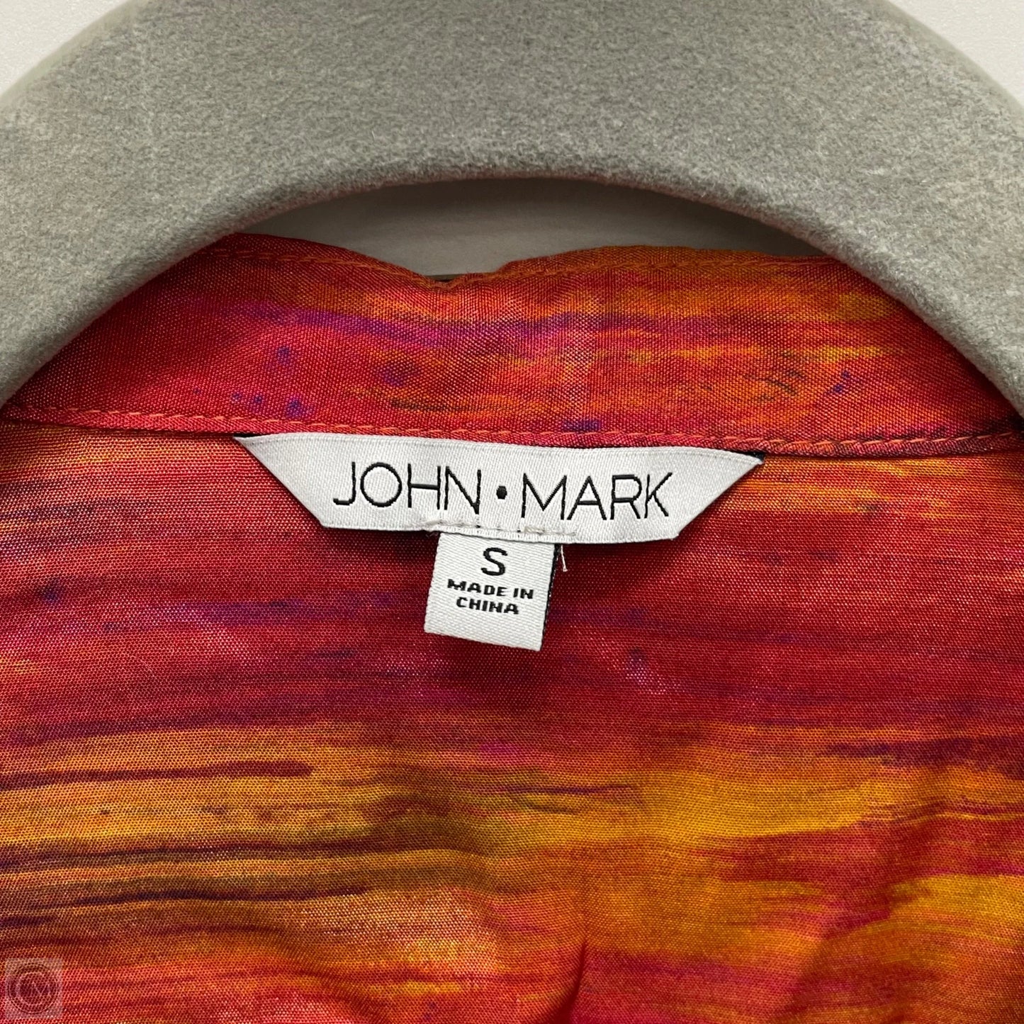 Top Long Sleeve By John Mark In Blue & Orange, Size: S