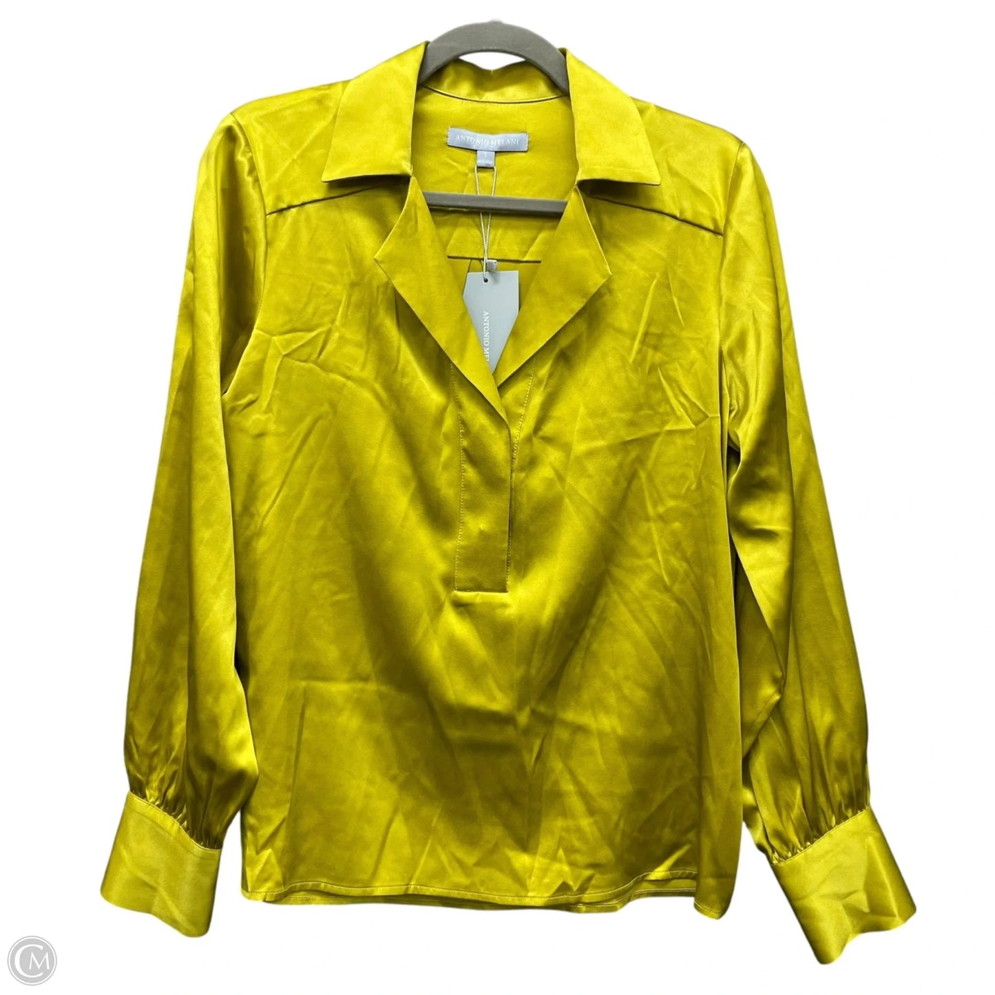 Blouse Long Sleeve By Antonio Melani In Yellow, Size: S