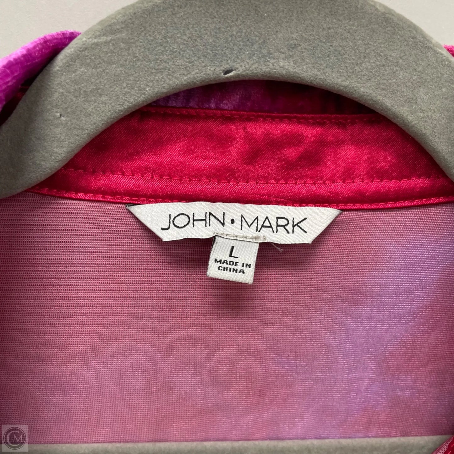Tunic Long Sleeve By John Mark In Pink & Red, Size: L