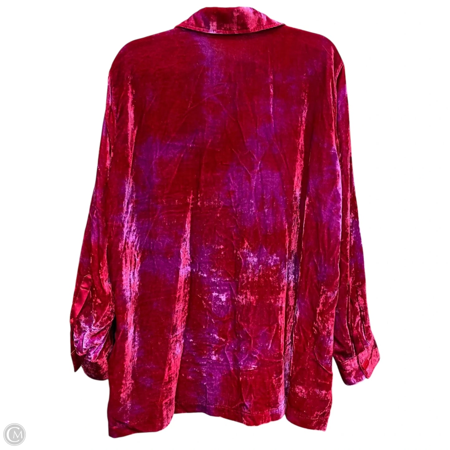 Tunic Long Sleeve By John Mark In Pink & Red, Size: L
