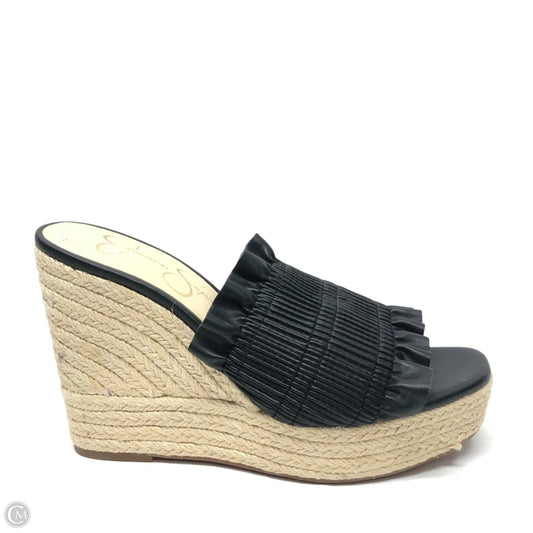 Sandals Heels Wedge By Jessica Simpson In Black, Size: 7.5