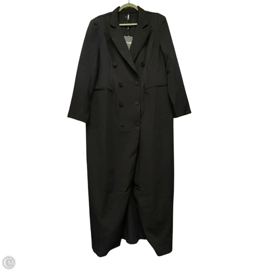 Coat Trench Coat By Cme In Black, Size: 2x