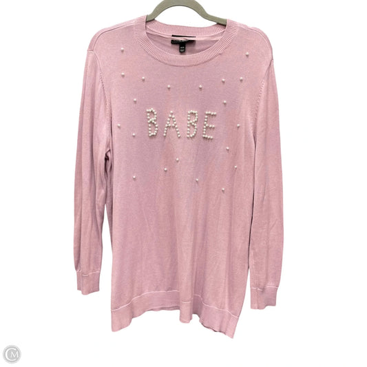 Sweatshirt Crewneck By Lane Bryant In Purple, Size: Xl