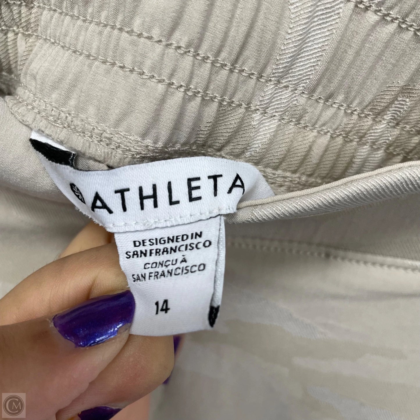 Athletic Pants By Athleta In Tan, Size: 14