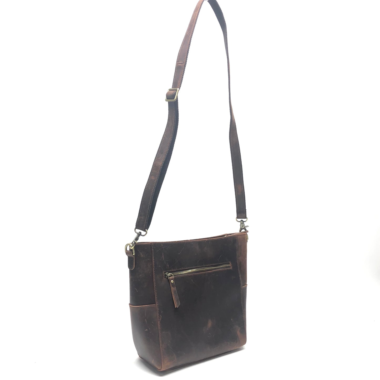 Crossbody Leather By Clothes Mentor, Size: Large