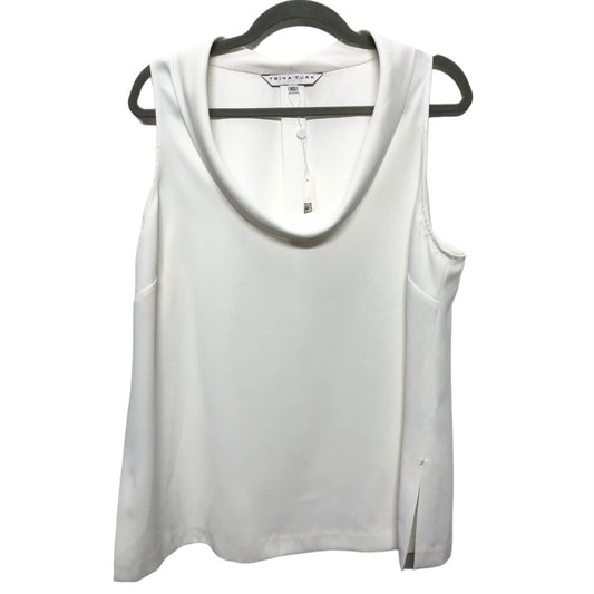 Top Sleeveless By Trina Turk In White, Size: Xl