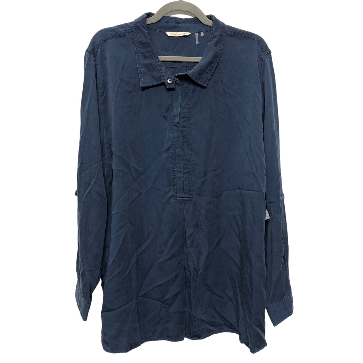 Top Long Sleeve By Soft Surroundings In Navy, Size: 3x