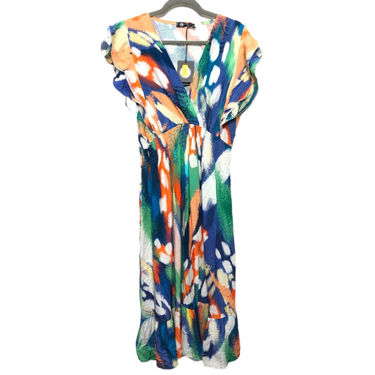 Dress Casual Midi By Cmb In Multi-colored, Size: M