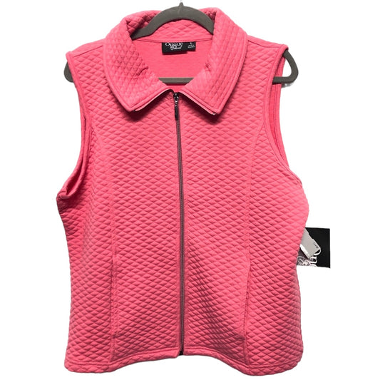 Vest Puffer & Quilted By Onque In Pink, Size: L