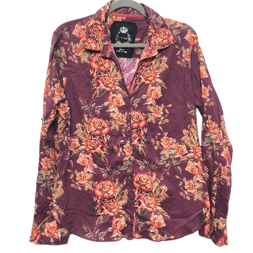 Top Long Sleeve By Cma In Floral Print, Size: L