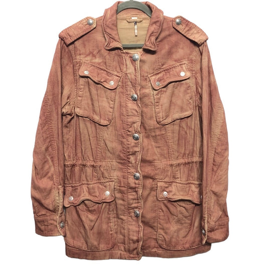 Jacket Utility By Free People In Orange, Size: S