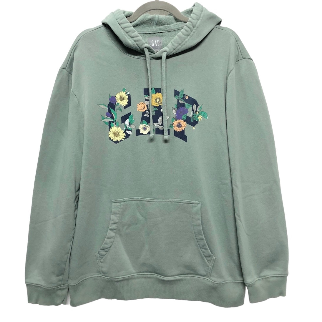 Sweatshirt Hoodie By Gap In Green, Size: L