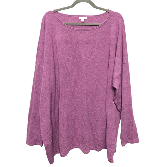 Top Long Sleeve Basic By J. Jill In Purple, Size: 4x