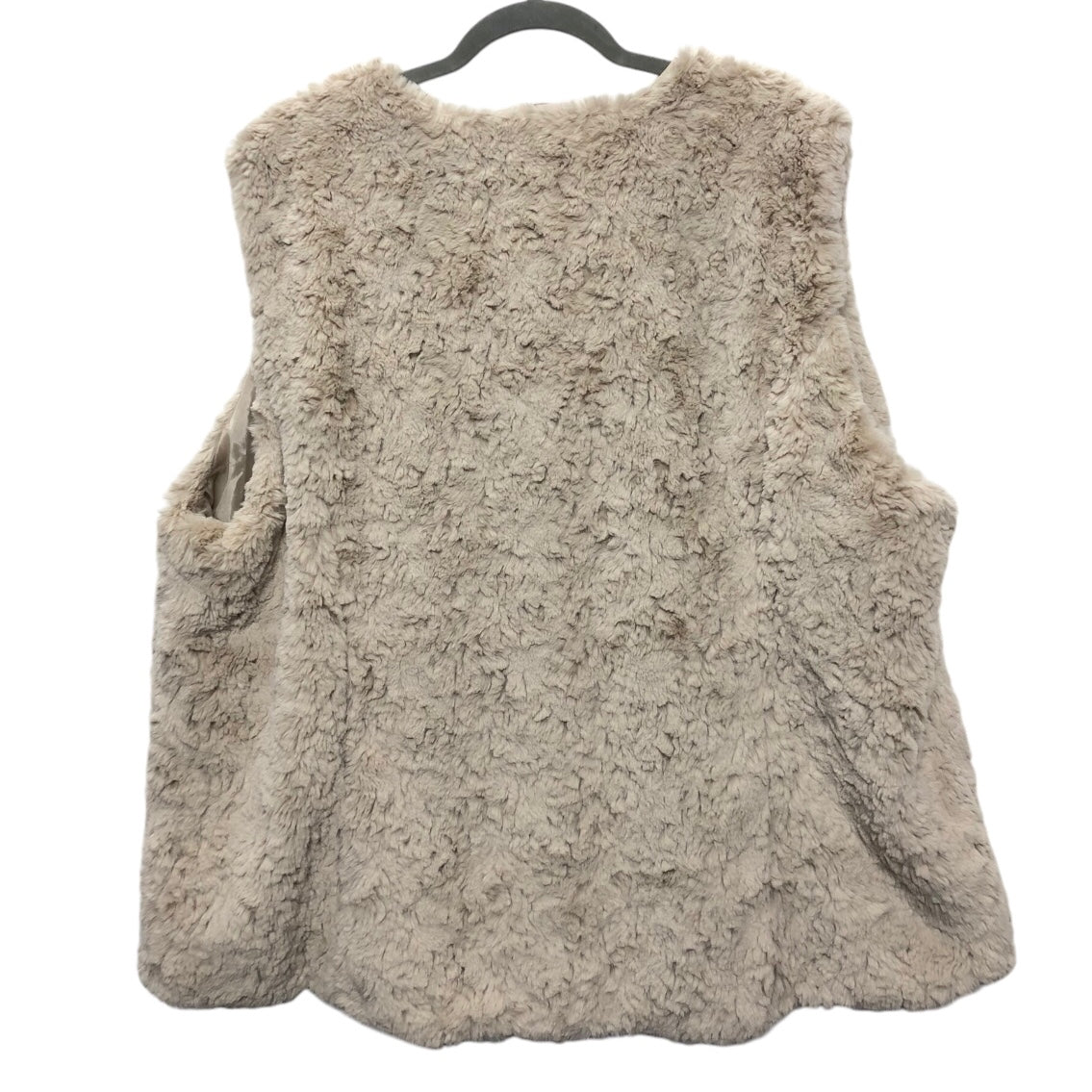 Vest Faux Fur & Sherpa By Coffee Shop In Beige, Size: 3x