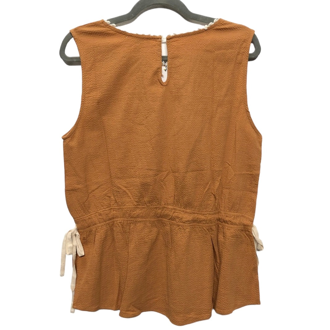 Top Sleeveless By Hayden La In Tan, Size: M