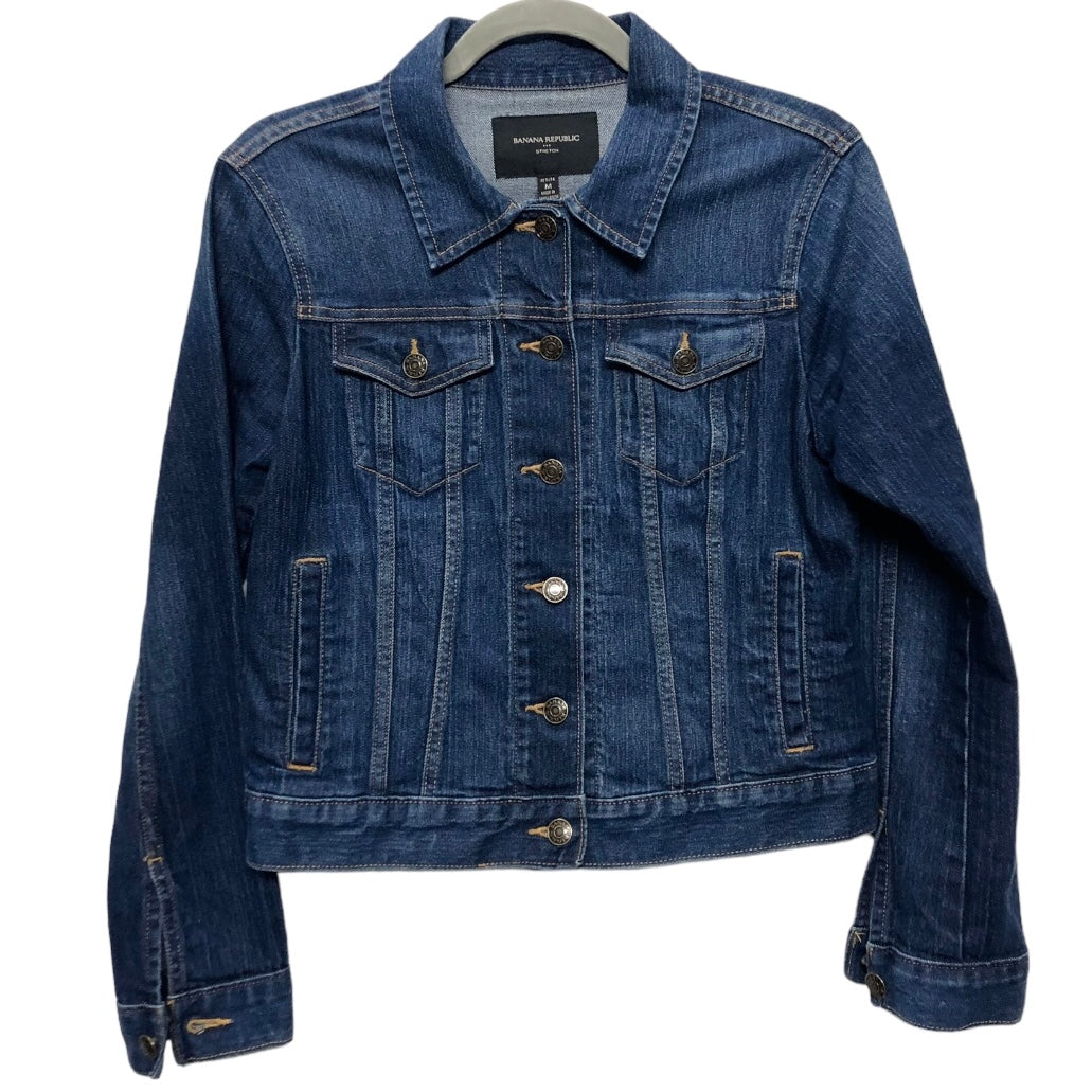 Jacket Denim By Banana Republic In Blue Denim, Size: M