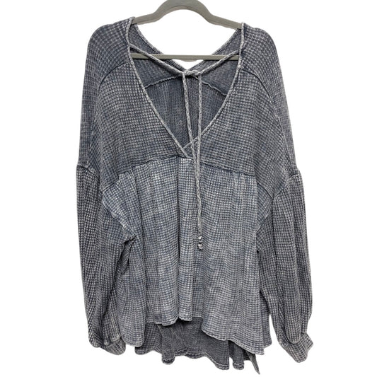 Top Long Sleeve By Clothes Mentor In Grey, Size: M