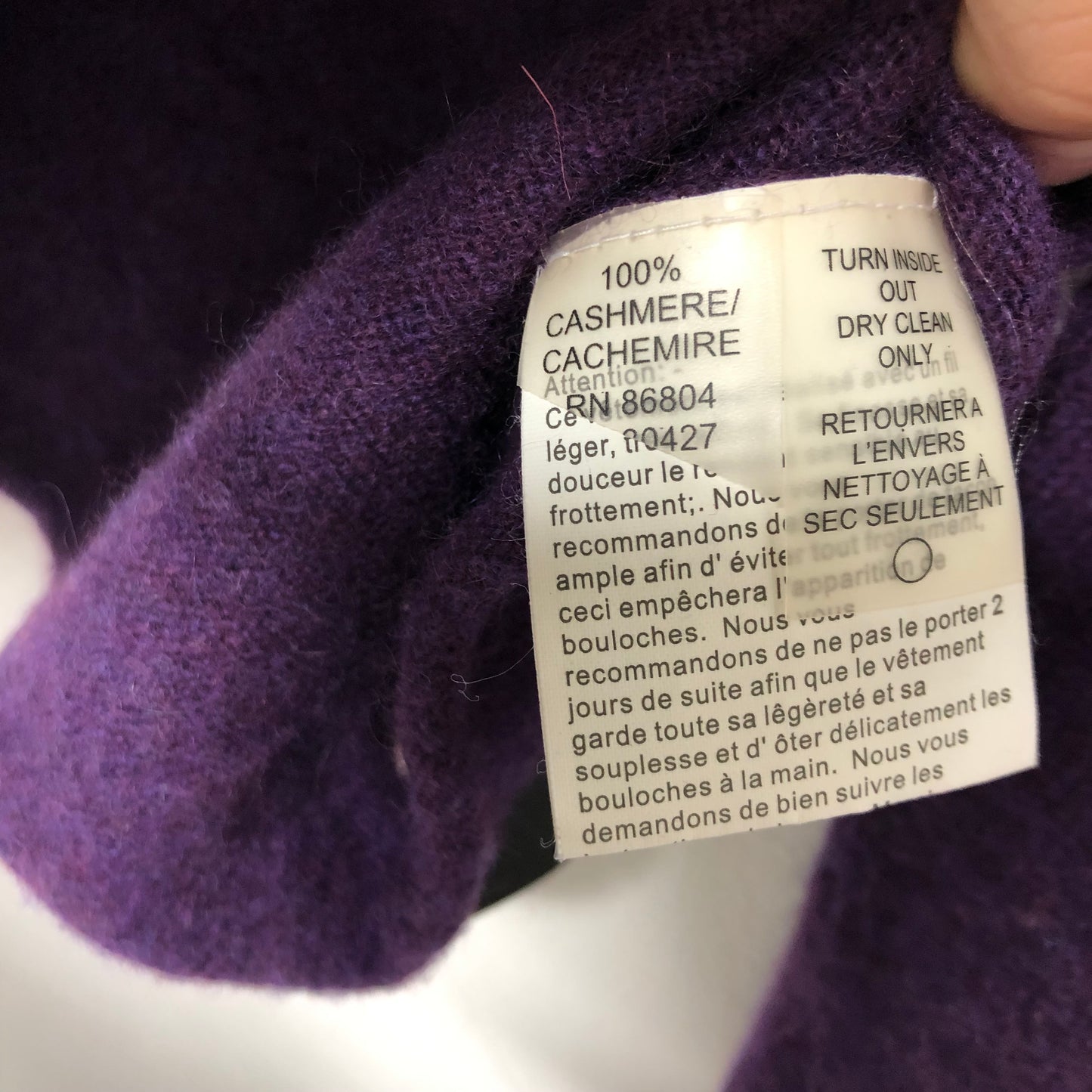 Sweater Cashmere By Cmc In Purple, Size: S