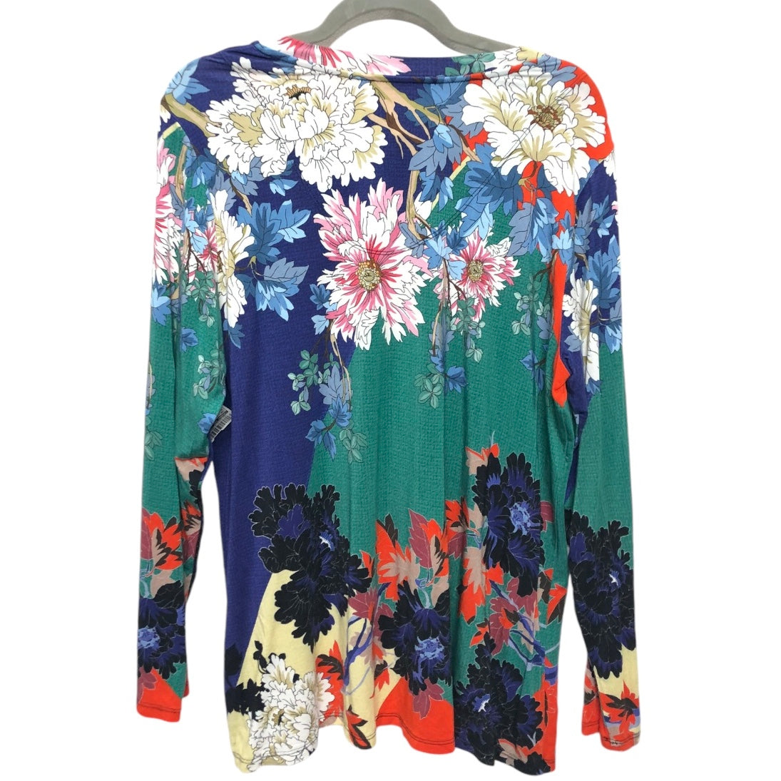 Top Long Sleeve By Johnny Was In Blue & Green, Size: Xl