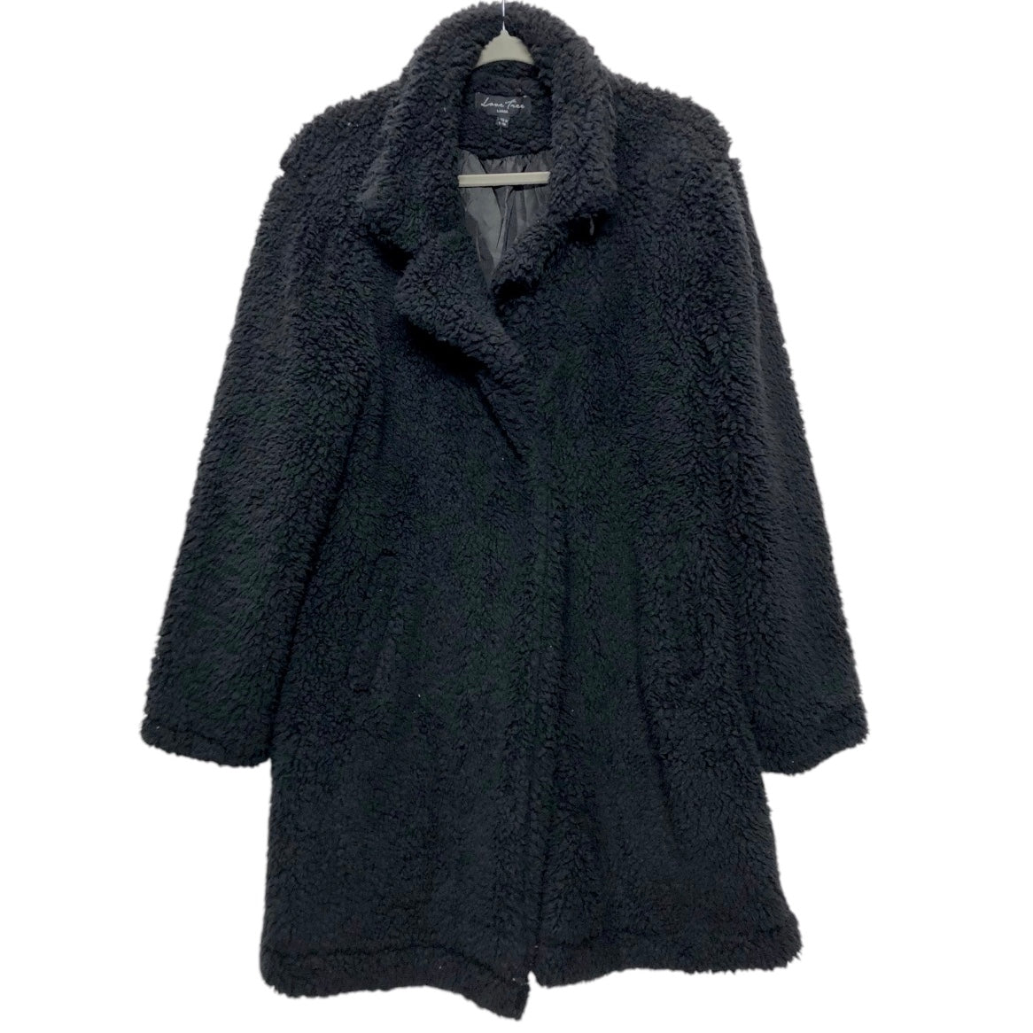 Jacket Faux Fur & Sherpa By Love Tree In Black, Size: L