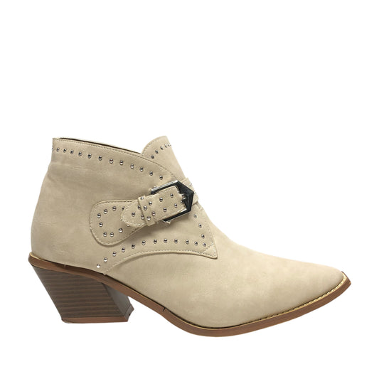 Boots Ankle Heels By Seven 7 In Cream, Size: 11